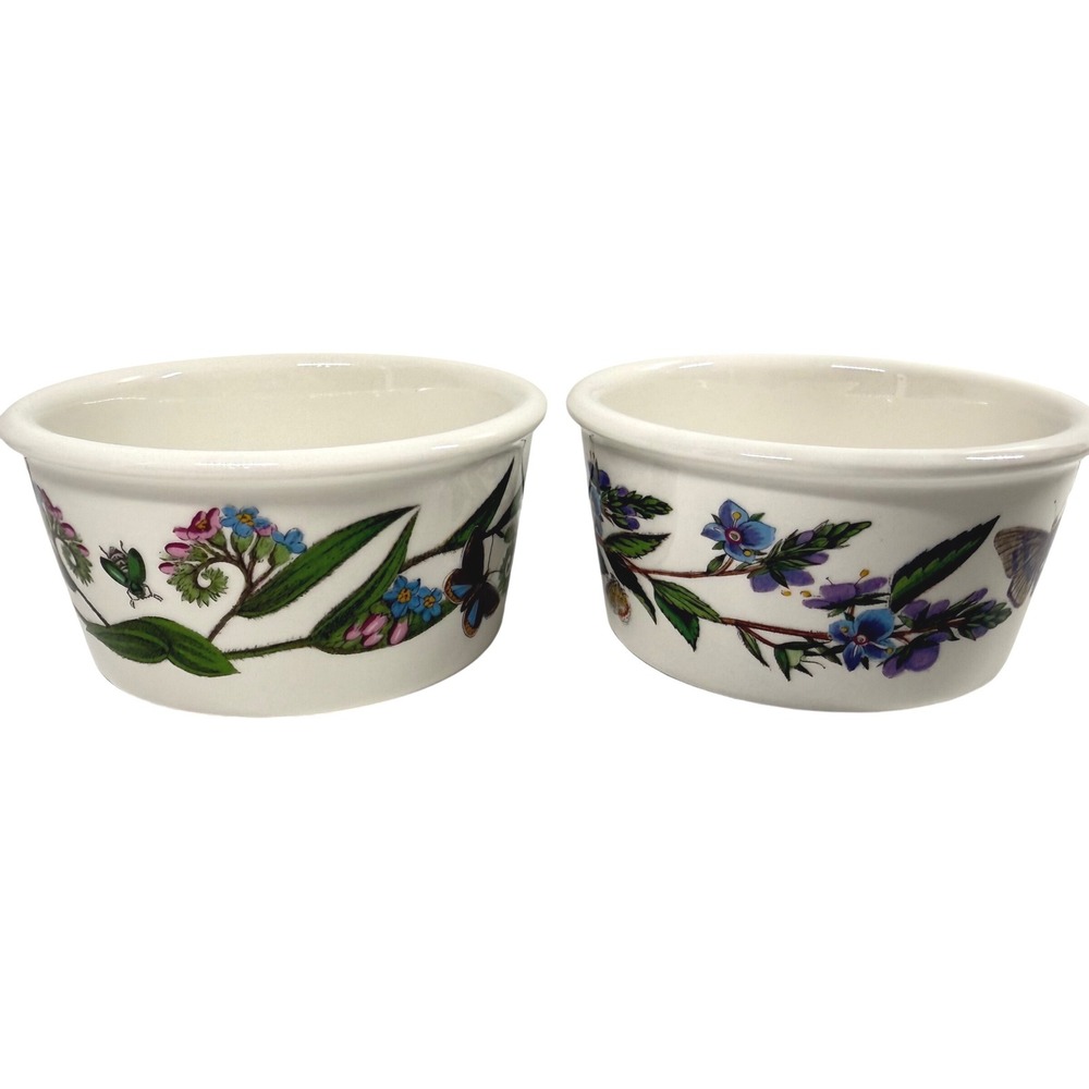 PORTMEIRION Botanic Garden Ramekins Set of 2 Made in England 4 Inch NICE